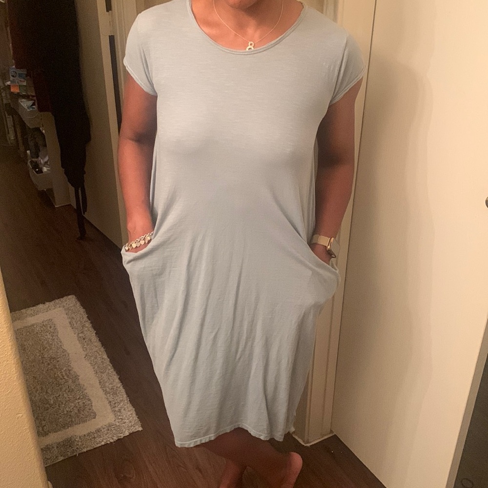 Comfortable blue dress
